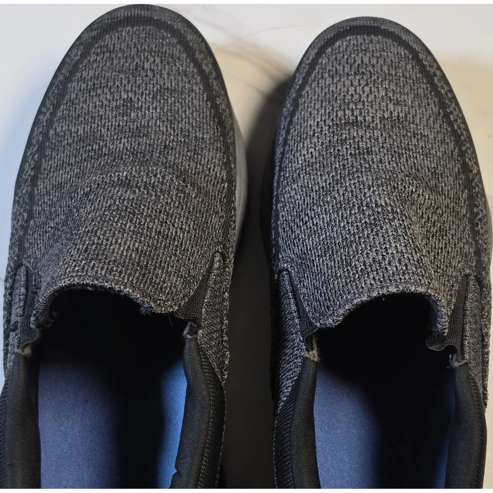 Tansmith Gray Black Knit Slip-On Casual Shoes Men's US 11‎ Lightweight 476619